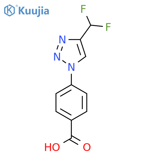 4-[4-(difluoromethyl)-1H-1,2,3-triazol-1-yl]benzoic acid structure