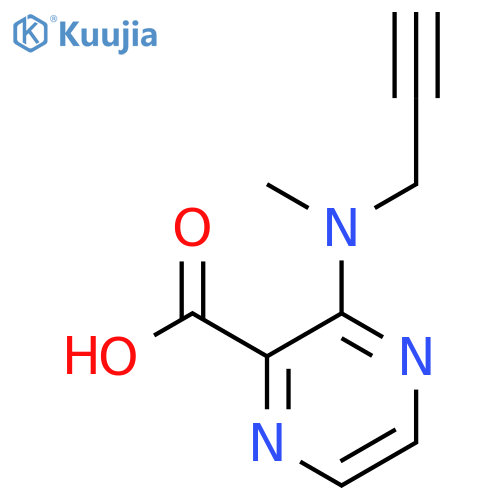 3-methyl(prop-2-yn-1-yl)aminopyrazine-2-carboxylic acid structure