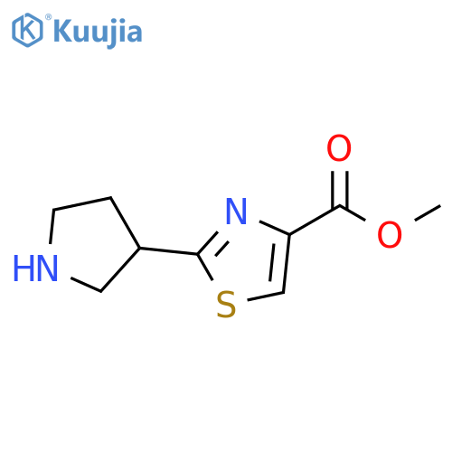Methyl 2-(3-pyrrolidinyl)-4-thiazolecarboxylate structure