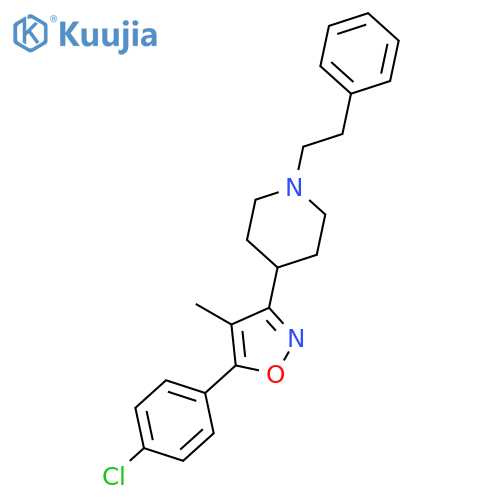 Piperidine,4-[5-(4-chlorophenyl)-4-methyl-3-isoxazolyl]-1-(2-phenylethyl)- structure
