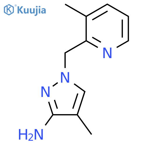 4-methyl-1-(3-methylpyridin-2-yl)methyl-1H-pyrazol-3-amine structure
