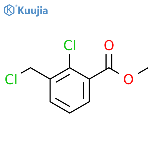 Benzoic acid, 2-chloro-3-(chloromethyl)-, methyl ester structure