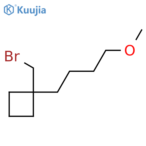 1-(Bromomethyl)-1-(4-methoxybutyl)cyclobutane structure