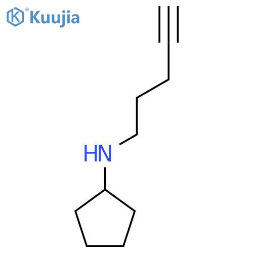 N-(pent-4-yn-1-yl)cyclopentanamine structure