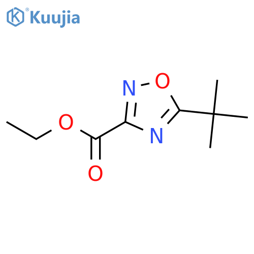 Ethyl 5-(tert-butyl)-1,2,4-oxadiazole-3-carboxylate structure
