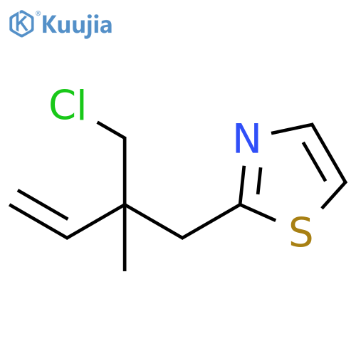 Thiazole, 2-[2-(chloromethyl)-2-methyl-3-buten-1-yl]- structure