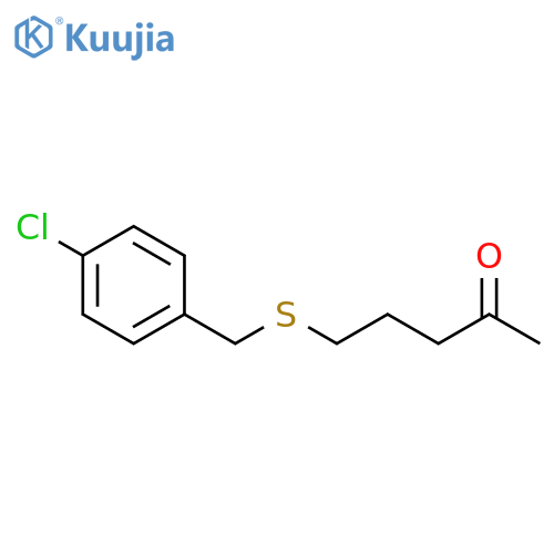 2-Pentanone, 5-[[(4-chlorophenyl)methyl]thio]- structure