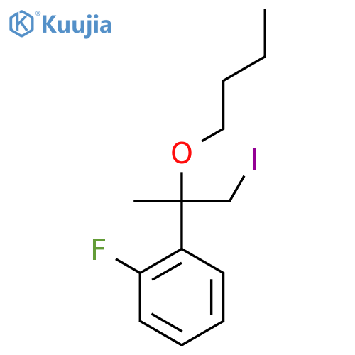 1-(2-butoxy-1-iodopropan-2-yl)-2-fluorobenzene structure