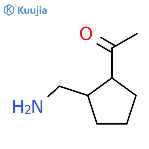1-[2-(Aminomethyl)cyclopentyl]ethan-1-one structure
