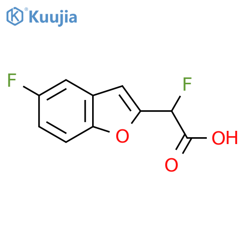 2-Fluoro-2-(5-fluoro-1-benzofuran-2-yl)acetic acid structure
