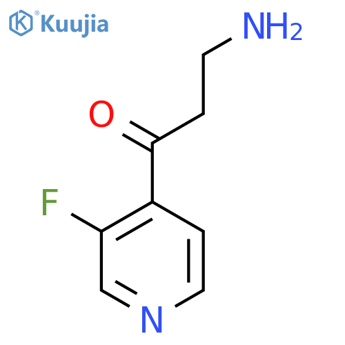 3-amino-1-(3-fluoropyridin-4-yl)propan-1-one structure