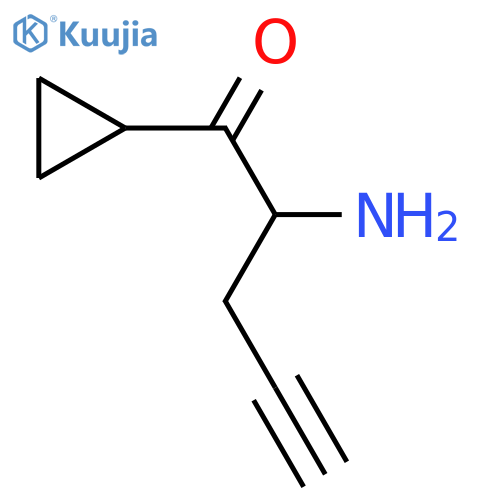 2-Amino-1-cyclopropylpent-4-yn-1-one structure