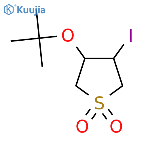 3-(tert-butoxy)-4-iodo-1lambda6-thiolane-1,1-dione structure
