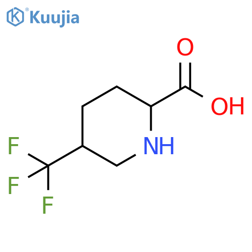 5-(trifluoromethyl)piperidine-2-carboxylic acid structure
