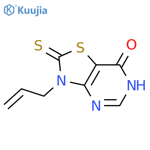 3-(prop-2-en-1-yl)-2-sulfanylidene-2H,3H,6H,7H-1,3thiazolo4,5-dpyrimidin-7-one structure