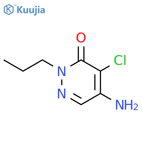 5-amino-4-chloro-2-propyl-2,3-dihydropyridazin-3-one structure