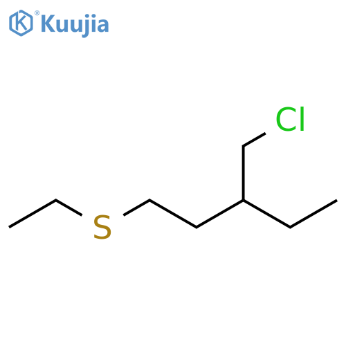 Pentane, 3-(chloromethyl)-1-(ethylthio)- structure