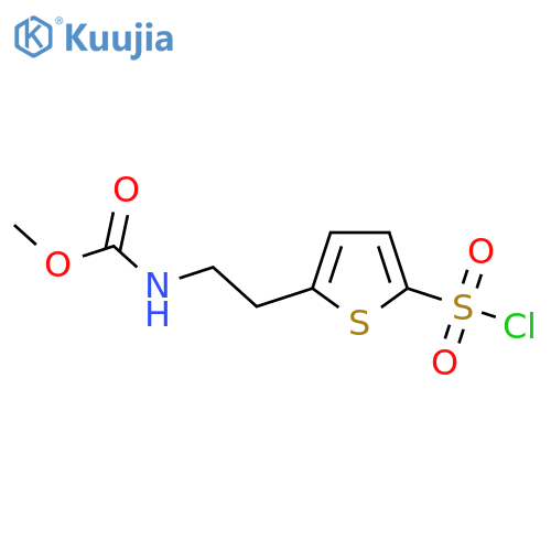 Methyl N-{2-5-(chlorosulfonyl)thiophen-2-ylethyl}carbamate structure