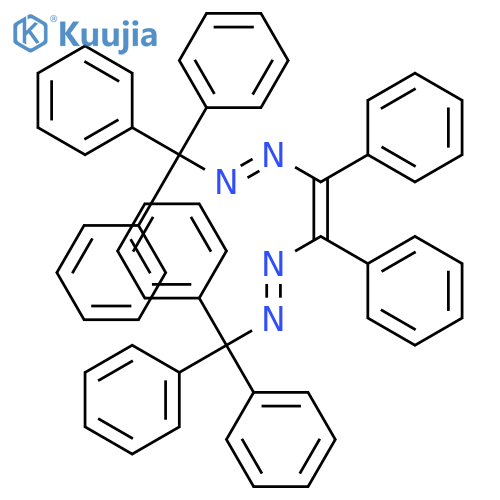 Diazene,1,1'-(1,2-diphenyl-1,2-ethenediyl)bis[2-(triphenylmethyl)- (9CI) structure