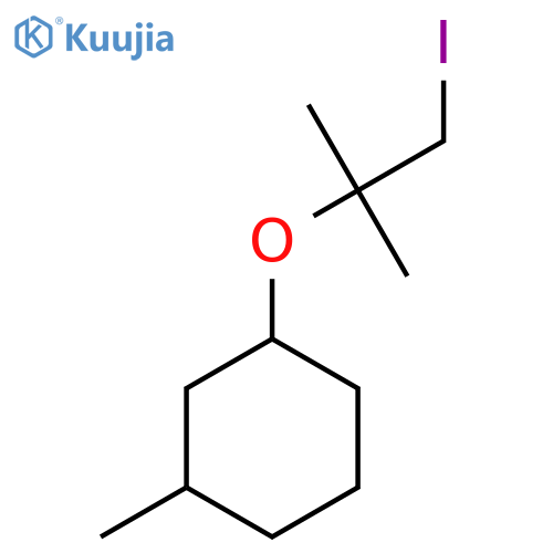1-(1-iodo-2-methylpropan-2-yl)oxy-3-methylcyclohexane structure