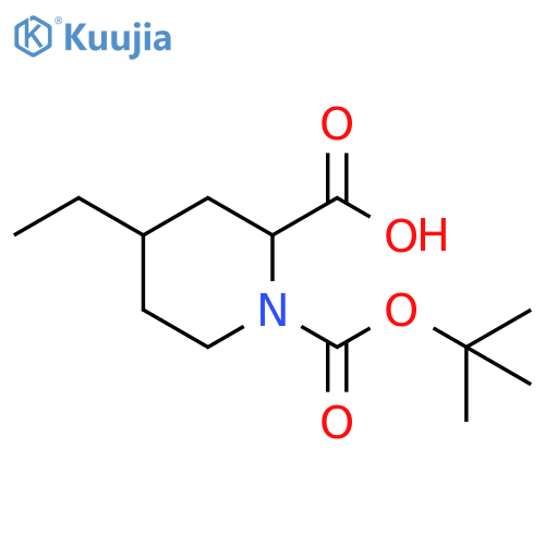 1-(tert-butoxy)carbonyl-4-ethylpiperidine-2-carboxylic acid structure
