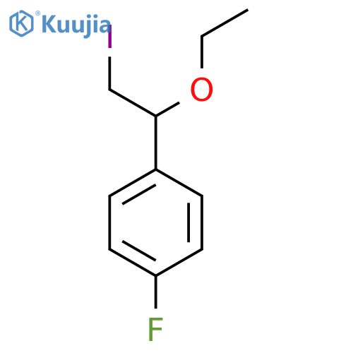 1-(1-Ethoxy-2-iodoethyl)-4-fluorobenzene structure