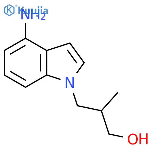 3-(4-amino-1H-indol-1-yl)-2-methylpropan-1-ol structure