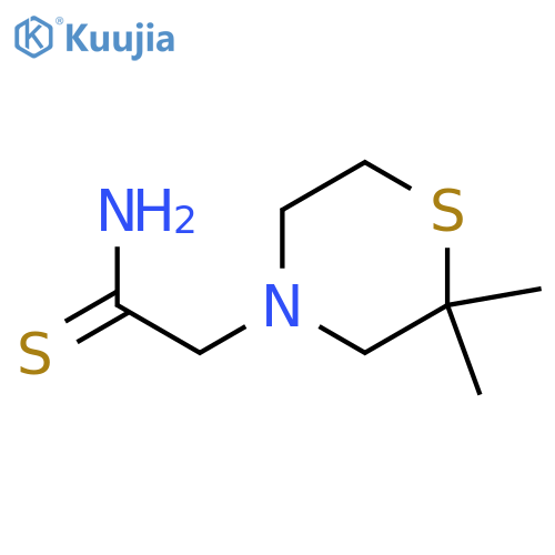 2-(2,2-Dimethylthiomorpholin-4-yl)ethanethioamide structure
