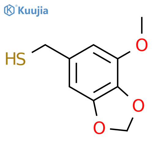 (7-methoxy-1,3-dioxaindan-5-yl)methanethiol structure