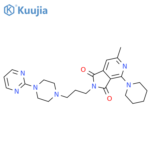 1H-Pyrrolo[3,4-c]pyridine-1,3(2H)-dione,6-methyl-4-(1-piperidinyl)-2-[3-[4-(2-pyrimidinyl)-1-piperazinyl]propyl]- structure