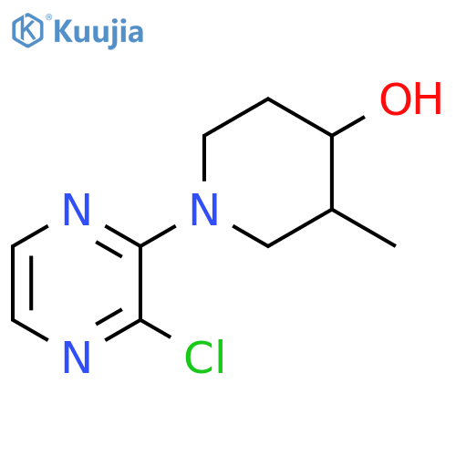 1-(3-chloropyrazin-2-yl)-3-methylpiperidin-4-ol structure