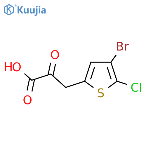 3-(4-bromo-5-chlorothiophen-2-yl)-2-oxopropanoic acid structure