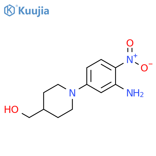 [1-(3-Amino-4-nitrophenyl)piperidin-4-yl]methanol structure