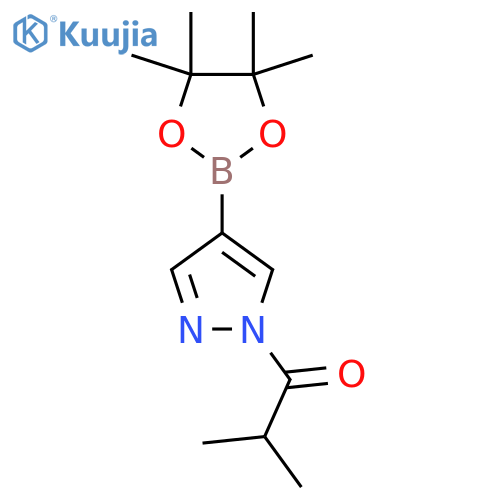 2-Methyl-1-[4-(4,4,5,5-tetramethyl-1,3,2-dioxaborolan-2-yl)pyrazol-1-yl]propan-1-one structure