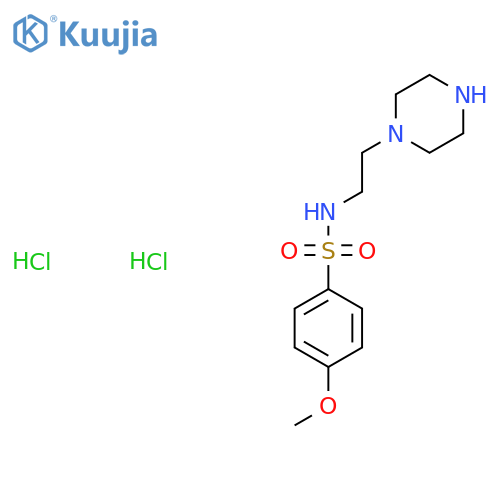 4-methoxy-N-2-(piperazin-1-yl)ethylbenzene-1-sulfonamide dihydrochloride structure