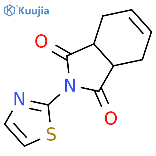 1H-Isoindole-1,3(2H)-dione,3a,4,7,7a-tetrahydro-2-(2-thiazolyl)- structure