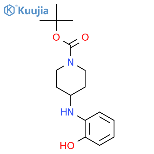 tert-Butyl 4-((2-hydroxyphenyl)amino)piperidine-1-carboxylate structure