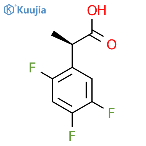 (2R)-2-(2,4,5-trifluorophenyl)propanoic acid structure