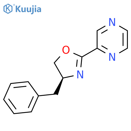 (S)-4-Benzyl-2-(pyrazin-2-yl)-4,5-dihydrooxazole structure