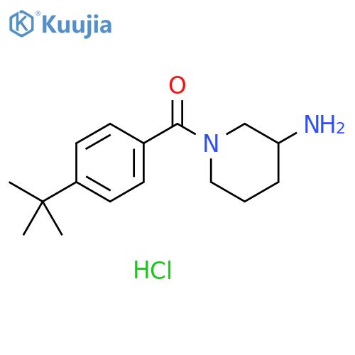 1-(4-tert-butylbenzoyl)piperidin-3-amine hydrochloride structure