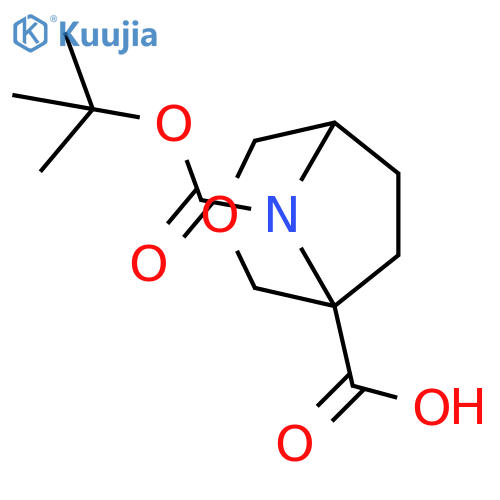 3-Oxa-8-azabicyclo[3.2.1]octane-1,8-dicarboxylic acid, 8-(1,1-dimethylethyl) ester structure