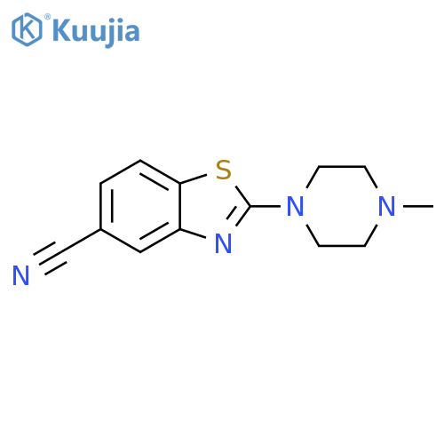 2-(4-Methylpiperazin-1-yl)benzodthiazole-5-carbonitrile structure