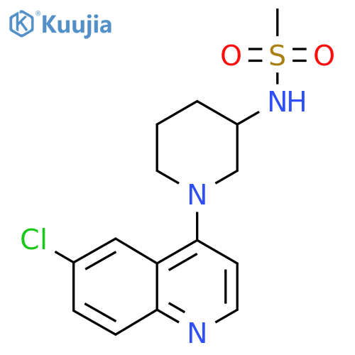 N-[1-(6-Chloro-4-quinolinyl)-3-piperidinyl]methanesulfonamide structure