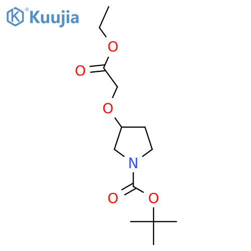 Tert-butyl 3-(2-ethoxy-2-oxoethoxy)pyrrolidine-1-carboxylate structure