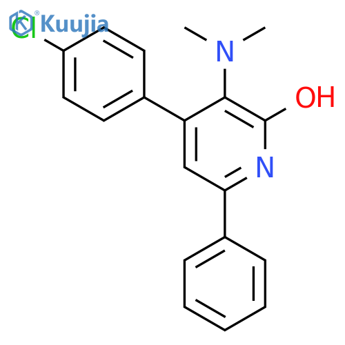 2(1H)-Pyridinone,4-(4-chlorophenyl)-3-(dimethylamino)-6-phenyl- structure
