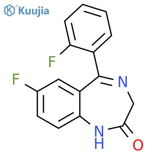 2H-1,4-Benzodiazepin-2-one,7-fluoro-5-(2-fluorophenyl)-1,3-dihydro- structure
