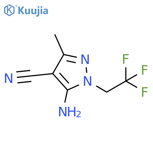 5-Amino-1-(2-trifluoro)ethyl-3-methyl-1H-pyrazole-4-carbonitrile structure