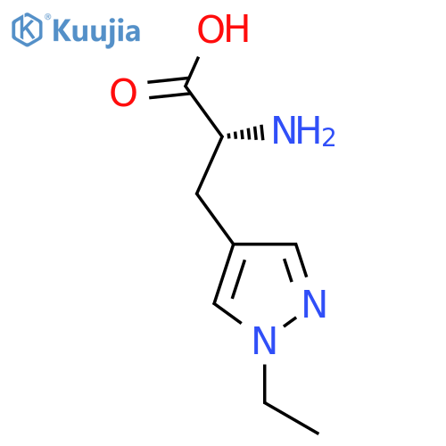 (2R)-2-amino-3-(1-ethyl-1H-pyrazol-4-yl)propanoic acid structure