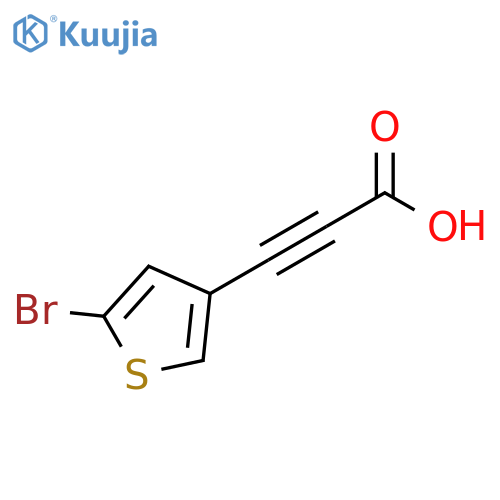 3-(5-bromothiophen-3-yl)prop-2-ynoic acid structure