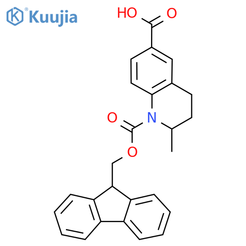1-{(9H-fluoren-9-yl)methoxycarbonyl}-2-methyl-1,2,3,4-tetrahydroquinoline-6-carboxylic acid structure